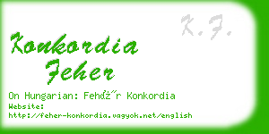 konkordia feher business card